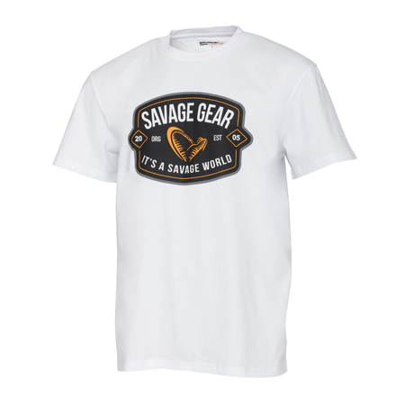 Koszulka Savage Gear Badge Logo Tee L White
