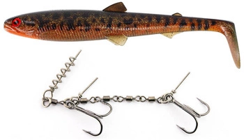 Zestaw Guma Westin BullTeez Shadtail 18cm | Motoroil Burbot + Dozbrojka Vis Vangen