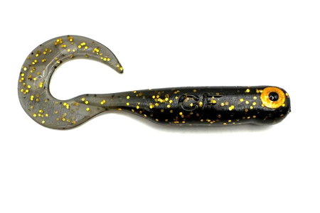 Guma Great Fish GF1 Twister 4,9cm | Black&Gold | bezzapachowy | 10 szt. | Edycja Limitowana Typ od Ryb