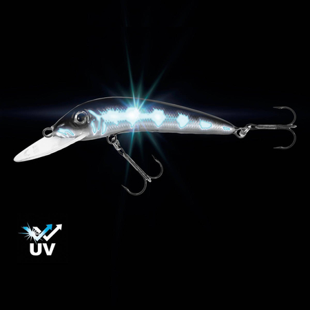 Wobler Jaxon Holo Select Ferox UV 8cm | OT | pływający