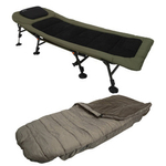 Łóżko Mikado Basic Bedchair 8 legs + śpiwór Mikado Territory 4 Season
