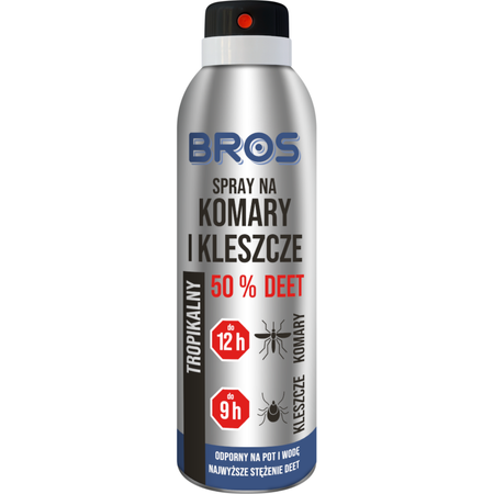 Bros Spray 50% DEET na komary i kleszcze 90ml