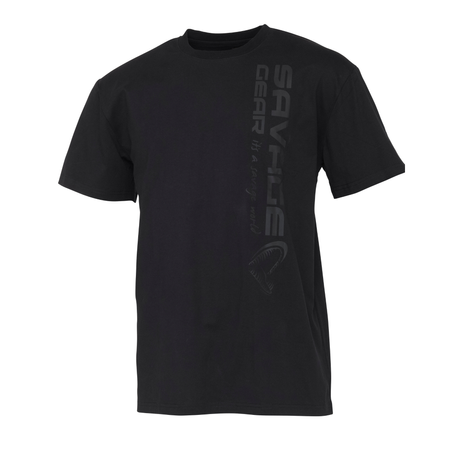 Koszulka Savage Gear Vertical Logo Tee M Black