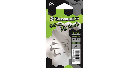 Główki jigowe Mikado Sensual Micro - 1g- 6 BN - 3szt. 