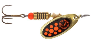 Obrotówka MEPPS BLACK FURY #3 złoty / czerwone kropki 6.5g