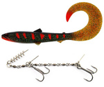 Zestaw Guma Westin BullTeez Curltail 21cm | 49g - Motoroil Blood + Dozbrojka Vis Vangen