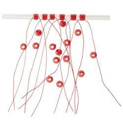 .Stopery koralikowe z nitką JAXON - duże