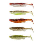 .Zestaw gum Savage Gear Fat Minnow T-Tail 10,5cm | Clear Water Mix | 5 szt.