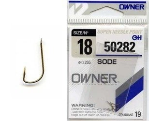 Haczyki Owner Sode 50282 - rozm. 10 - brązowy