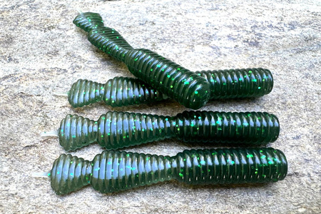 Guma Great Fish GF2 Leech 6cm | Magic Green | krewetkowy | 10 szt. | Dżejsiok Special Edition