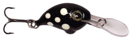 Wobler A.J Lures Żniwiarz SDR 2.5cm - tonący - Czarny w Białe Kropki