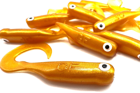 Guma Great Fish GF1 Twister 4,9cm | Gold | bezzapachowy | 10 szt.