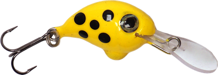 Wobler A.J Lures Żniwiarz SDR 2.5cm - tonący - Żółty w Czarne Kropki