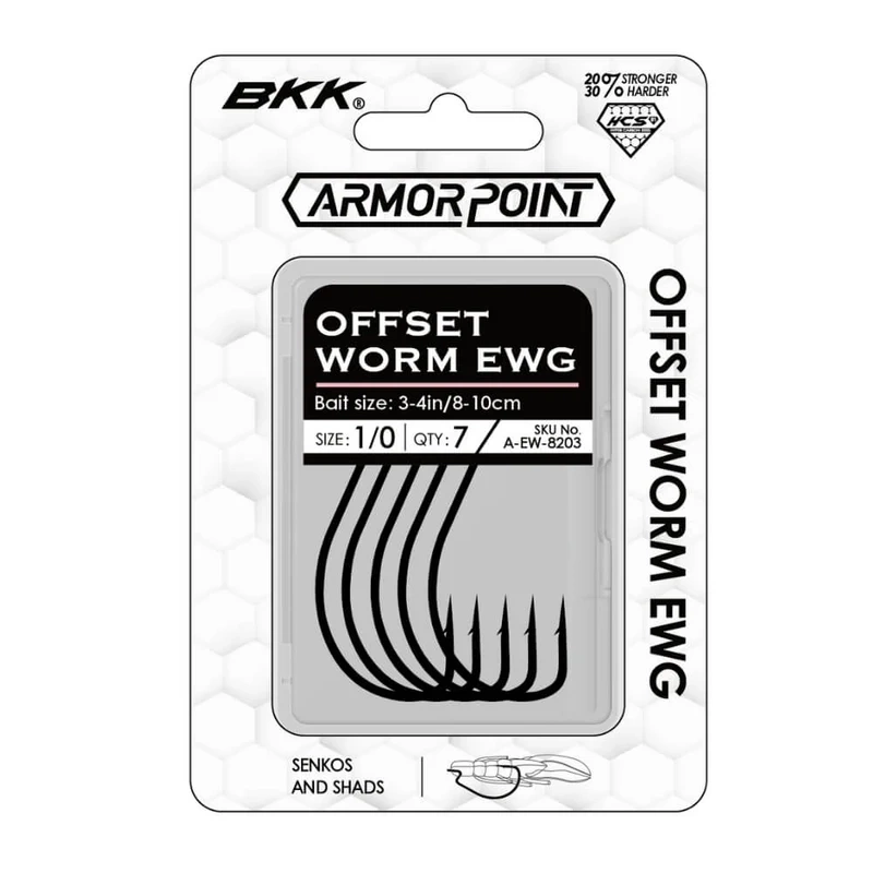 Haczyki offsetowe BKK Armorpoint|Offset Worm EWG | #5/0 | 6 szt.