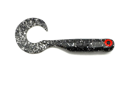 Guma Great Fish GF1 Twister 4,9cm | Glitter Graphite | bezzapachowy | 10 szt.