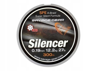 ..Plecionka Savage Gear HD8 SILENCER BRAID 0.12mm 6.3kg 120m GREEN