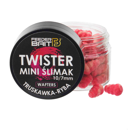 Feeder Bait Mini Ślimak Twister Wafters 11/8mm | Truskawka & Ryba