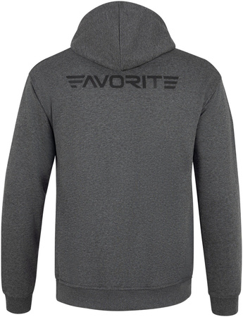 Bluza z kapturem Favorite Black logo dark grey melange | rozm. L