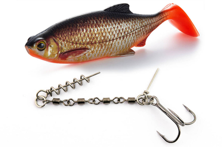 Zestaw Guma Westin Ricky the Roach ST 14cm | Real Rudd - 1szt + Dozbrojka Vis Vangen 2szt.