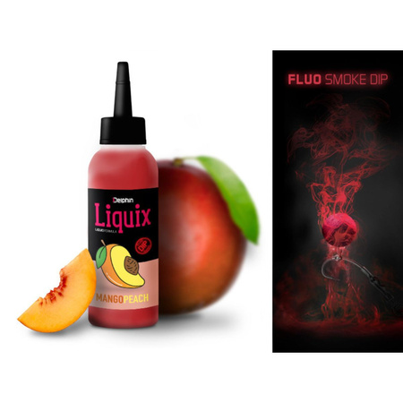 Dip DELPHIN Fluo dip D SNAX LiquiX 100ml / Mango-Brzoskwinia