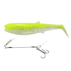 Zestaw Guma Savage Gear Cannibal 12,5cm | Flou Yellow Glow + Dozbrojka Vis Vangen