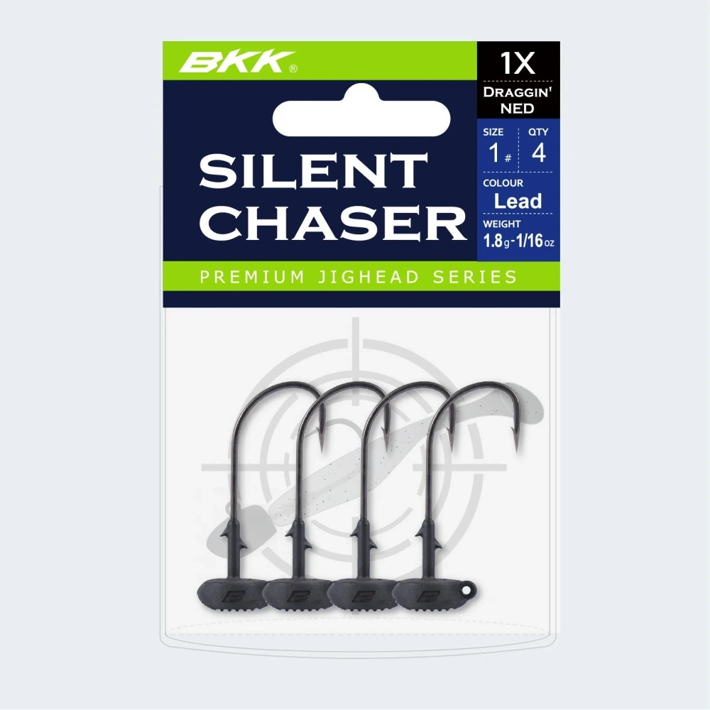 Główki jigowe BKK Silent Chaser NED Head Black | 10,6g | 1/0# | 4 szt.