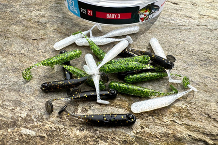 Guma Great Fish GF1 Baby 2,9cm | MIX3 | bezzapachowy | 21 szt.