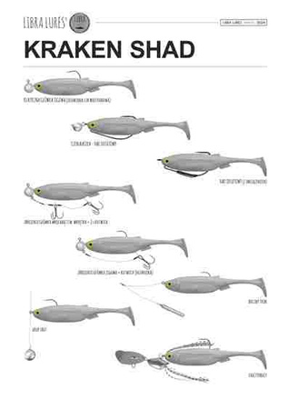 Przynęta Libra Lures Kraken Shad 2" | 5 cm | 032 - Motor Oil Green | 10 szt.