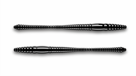 Przynęta Libra Lures Dying Worm 8cm | 040 - Black | ser | 12 szt.