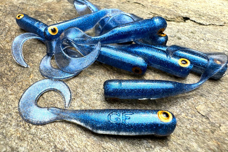 Guma Great Fish GF1 Twister 4,9cm | Blue Pearl | bezzapachowy | 10 szt.