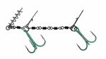 Dozbrojka z krętlików Mikado Jaws Double Evo Stinger Fluo | 25kg | kotwice nr 1/0 | 18-22cm