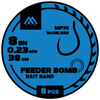 Przypony Mikado feeder bomb MF14 - z gumką - hak bez zadziora nr 10 / żyłka: 0.20mm/38cm - 8szt.