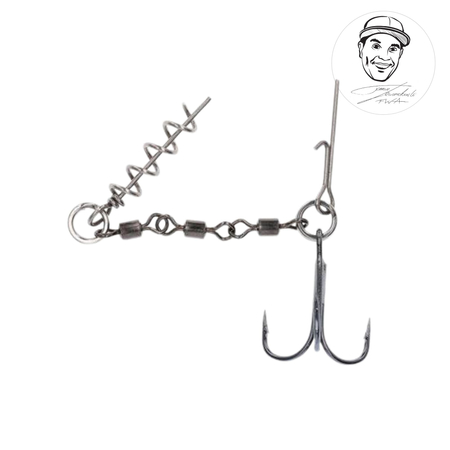 Dozbrojka z krętlików Mikado Jaws Evo Stinger XL- 30kg - Kotwica nr 1/0- 2szt. do gu | 16-18cm