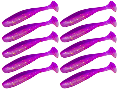 Guma Keitech Easy Shiner 3" | 7,6cm |  LT#64 Grape Stardust | 10 szt.