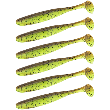Guma Keitech Easy Shiner 4.5" | 11,43cm | #401 Green Pumpkin Chartreuse | 6 szt.