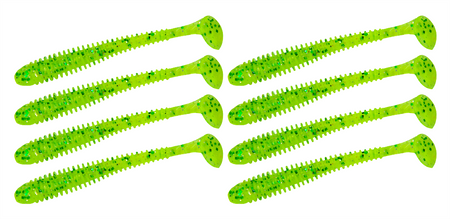 Guma Keitech Swing Impact 4" | 10,2cm | LT#62 Chart Lime Shad | 8 szt.