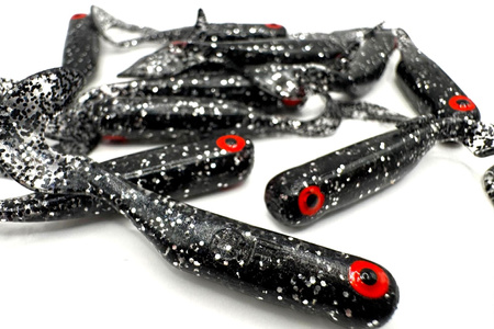 Guma Great Fish GF1 Twister 4,9cm | Glitter Graphite | bezzapachowy | 10 szt.