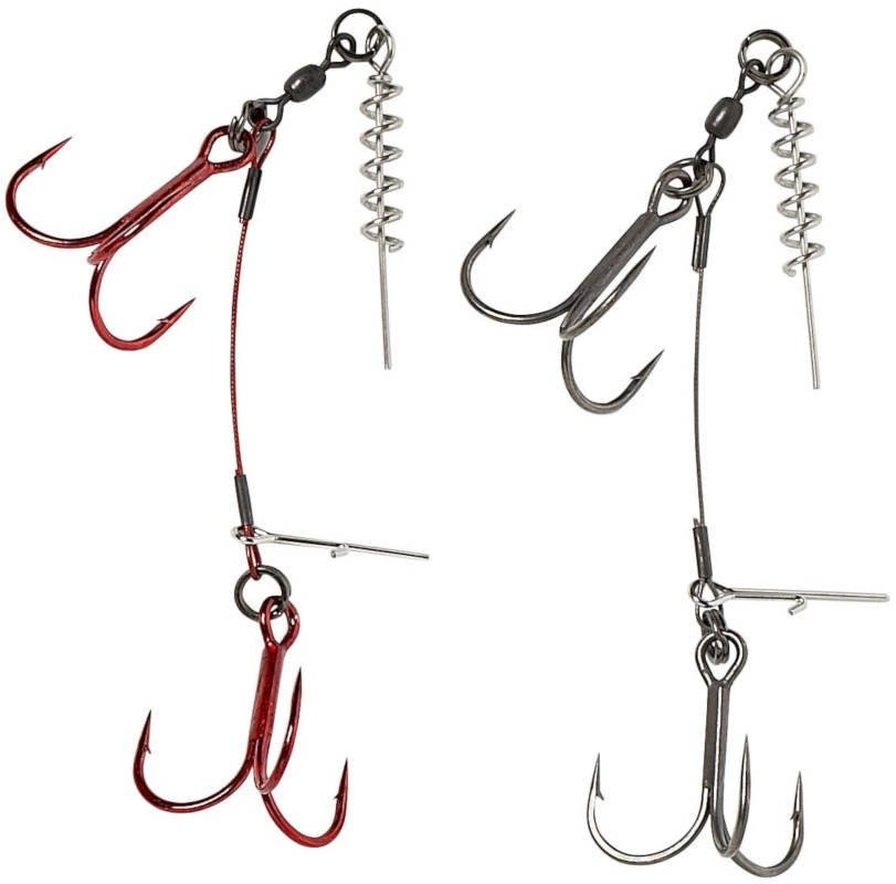 Dozbrojki SAVAGE GEAR CARBON49 CORKSCREW STINGER 2x2/0 31KG 2szt. Do gum 22-25cm