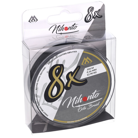 Plecionka Mikado Nihonto Octa Braid 0,10 mm | black | 300m