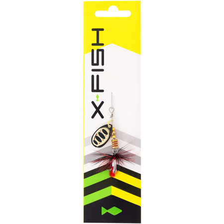 Obrotówka X-Fish Termite №1 | 2,5g | Nikel Gold
