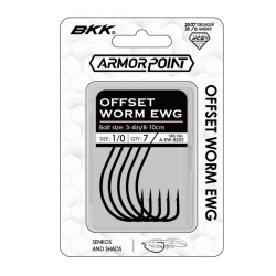 Haczyki offsetowe BKK Armorpoint|Offset Worm EWG | #2/0 | 7 szt.