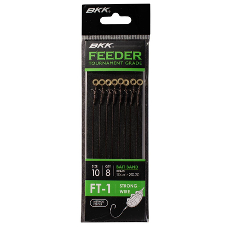 Przypony BKK Feeder Tournament FT-1 | Bait Band Rigs | Braid | 10cm | #14