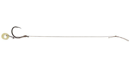 Przypony do methody Mikado z gumką - hak z zadziorem nr 4 / plecionka: 0.16mm/10cm - 8szt.