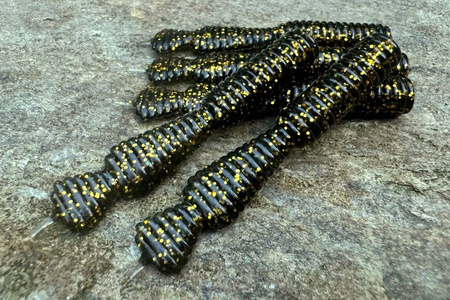 Guma Great Fish GF2 Leech 6cm | Black&Gold | krewetkowy | 10 szt.