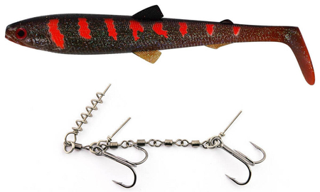 Zestaw Guma Westin BullTeez Shadtail 24cm | Motoroil Blood + Dozbrojka Vis Vangen
