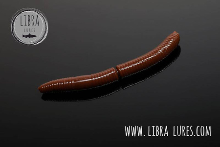 Przynęta Libra Lures Fatty D'Worm 6.5cm | 038 - Brown | ser | 10 szt.