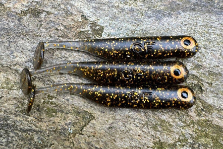 Guma Great Fish GF1 4,9cm | Black&Gold | bezzapachowy | 10 szt.