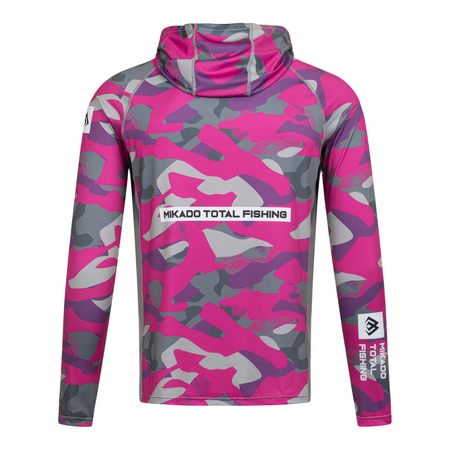 Bluza damska Mikado z kapturem i kominem | z filtrem UPF | Lady Camo | rozm. L