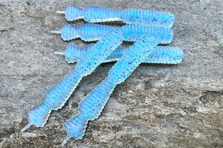Guma Great Fish GF2 Leech 6cm | Ice Blue | krewetkowy | 10 szt. | Dżejsiok Special Edition