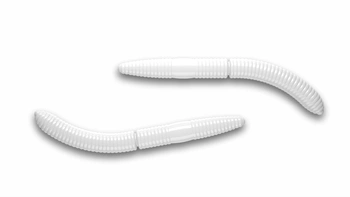 Przynęta LIBRA LURES Fatty D'Worm 7.5cm - 001 - white - 8szt (bez zapachu)